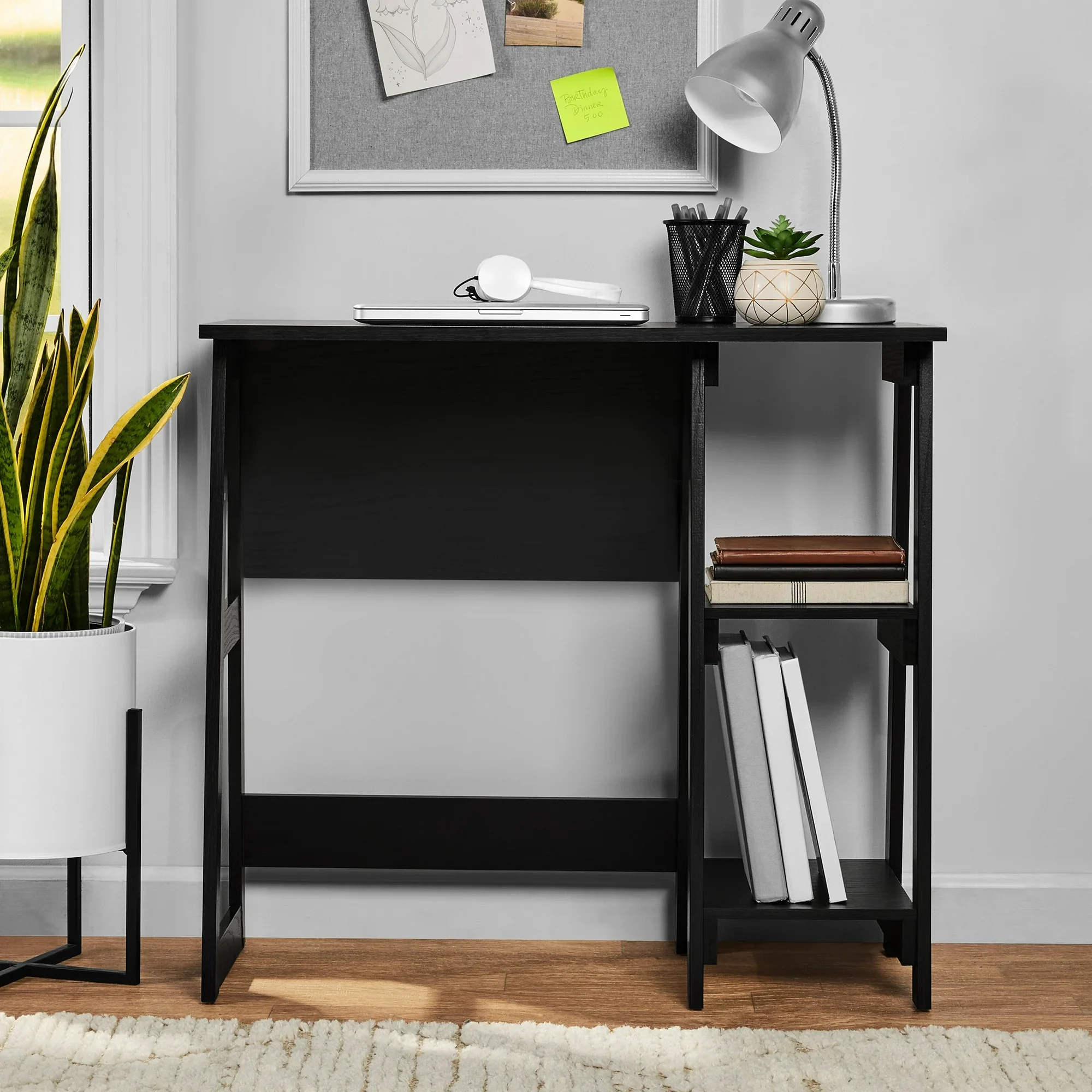 Quick Assembly Desk with Black Finish, Modern Home Office Computer Desk, Lightweight and Durable, Easy to Assemble Without Tools, Compact Workstation for Bedroom, Living Room, Study Room, Small Office, Space-Saving, Stylish and Functional Desk for Work, S
Quick Assembly Desk with Black Finish, Modern Home Office Computer Desk, Lightweight and Durable, Easy to Assemble Without Tools, Compact Workstation for Bedroom, Living Room, Study Room, Small Office, Space-Saving, Stylish and Functional Desk for Work, S
