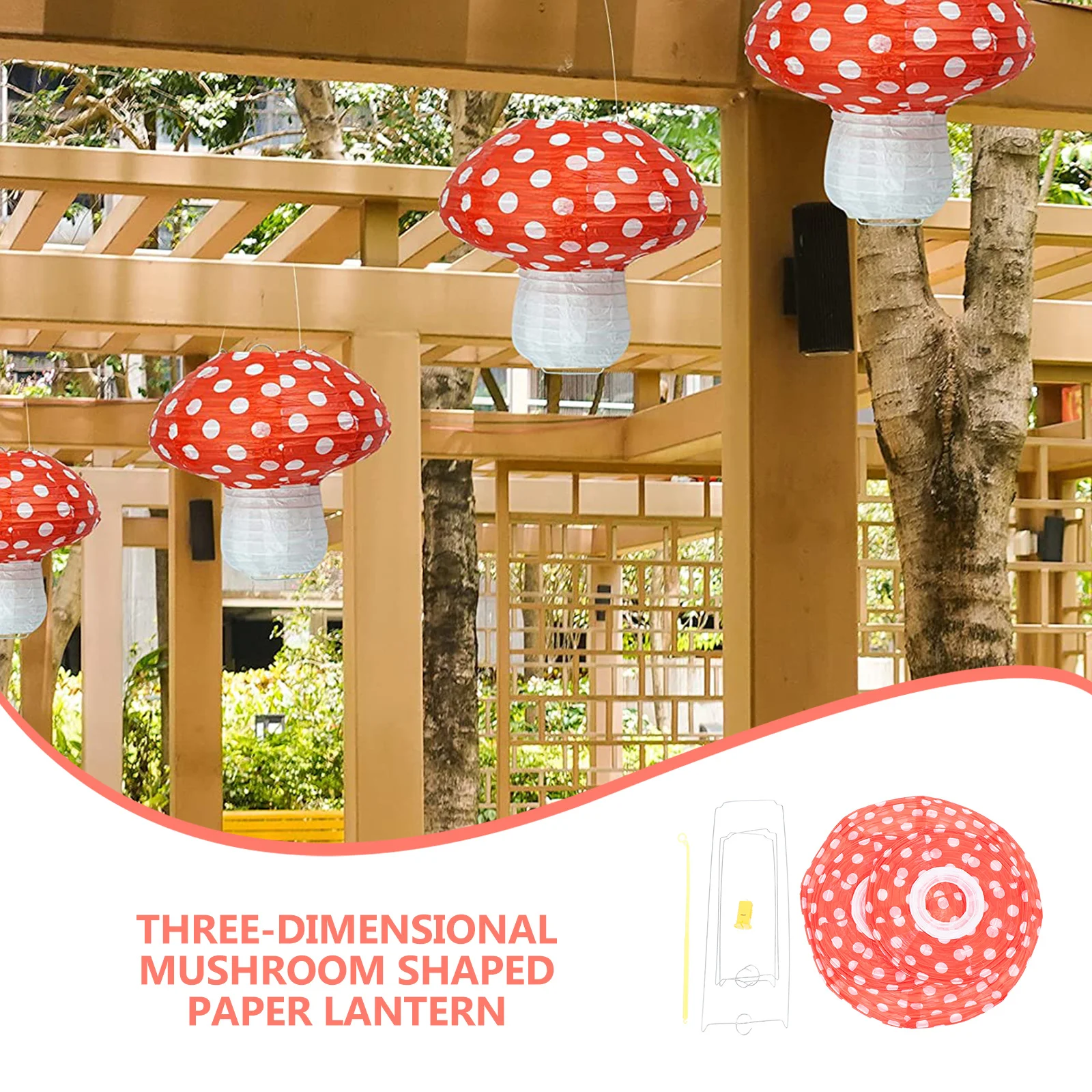 3pcs Mushroom-Shaped Paper Lanterns Hanging Decorative Props For Party Wedding Festival Scene Layout Bright Reusable Indoor
3pcs Mushroom-Shaped Paper Lanterns Hanging Decorative Props For Party Wedding Festival Scene Layout Bright Reusable Indoor