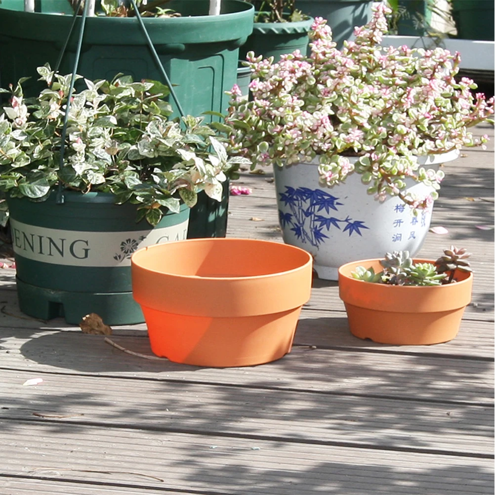 5pcs Imitation Clay Flower Pot Durable Plastic Planter for Use Garden Supplies Drainage Hole
5pcs Imitation Clay Flower Pot Durable Plastic Planter for Use Garden Supplies Drainage Hole