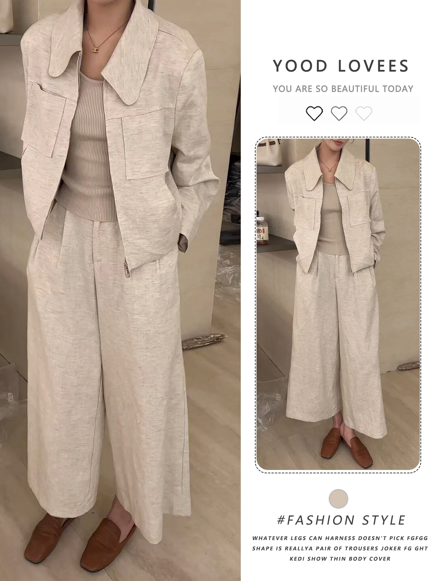 Casual Chic Women's Two-Piece Set Spring 2026 Fashion Turn-down Collar Jacket And Pants Ensemble Comfortable Style Adult Wear
Casual Chic Women's Two-Piece Set Spring 2026 Fashion Turn-down Collar Jacket And Pants Ensemble Comfortable Style Adult Wear