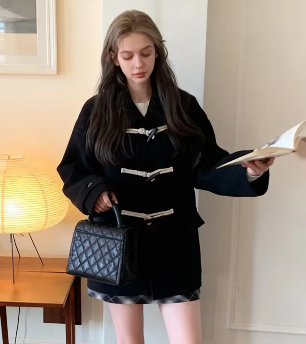 Wool Blend Coats Womens Woolen Coat Fabric Autumn Flannel Checked Buttoned Pleated Stand-Up Collar Foldable Urban Outings Casual
Wool Blend Coats Womens Woolen Coat Fabric Autumn Flannel Checked Buttoned Pleated Stand-Up Collar Foldable Urban Outings Casual