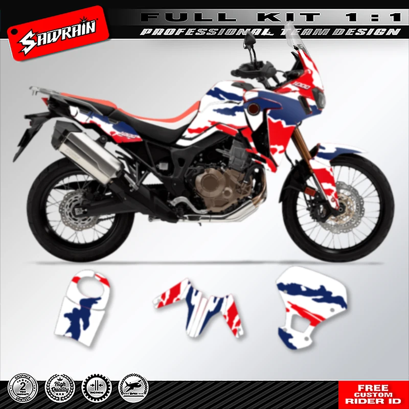 Sawrain Custom Team Motorcycle Graphics Decals Sticker Kits For Honda AFRICA TWIN CRF1000L
Sawrain Custom Team Motorcycle Graphics Decals Sticker Kits For Honda AFRICA TWIN CRF1000L