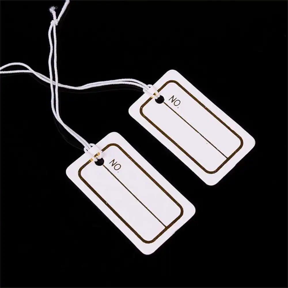 1000pcs Jewelry String Cord Price Tags Custom Printing Blank Label Gold Silver Display Accessories Jewellery Store 1.7*3cm
1000pcs Jewelry String Cord Price Tags Custom Printing Blank Label Gold Silver Display Accessories Jewellery Store 1.7*3cm
