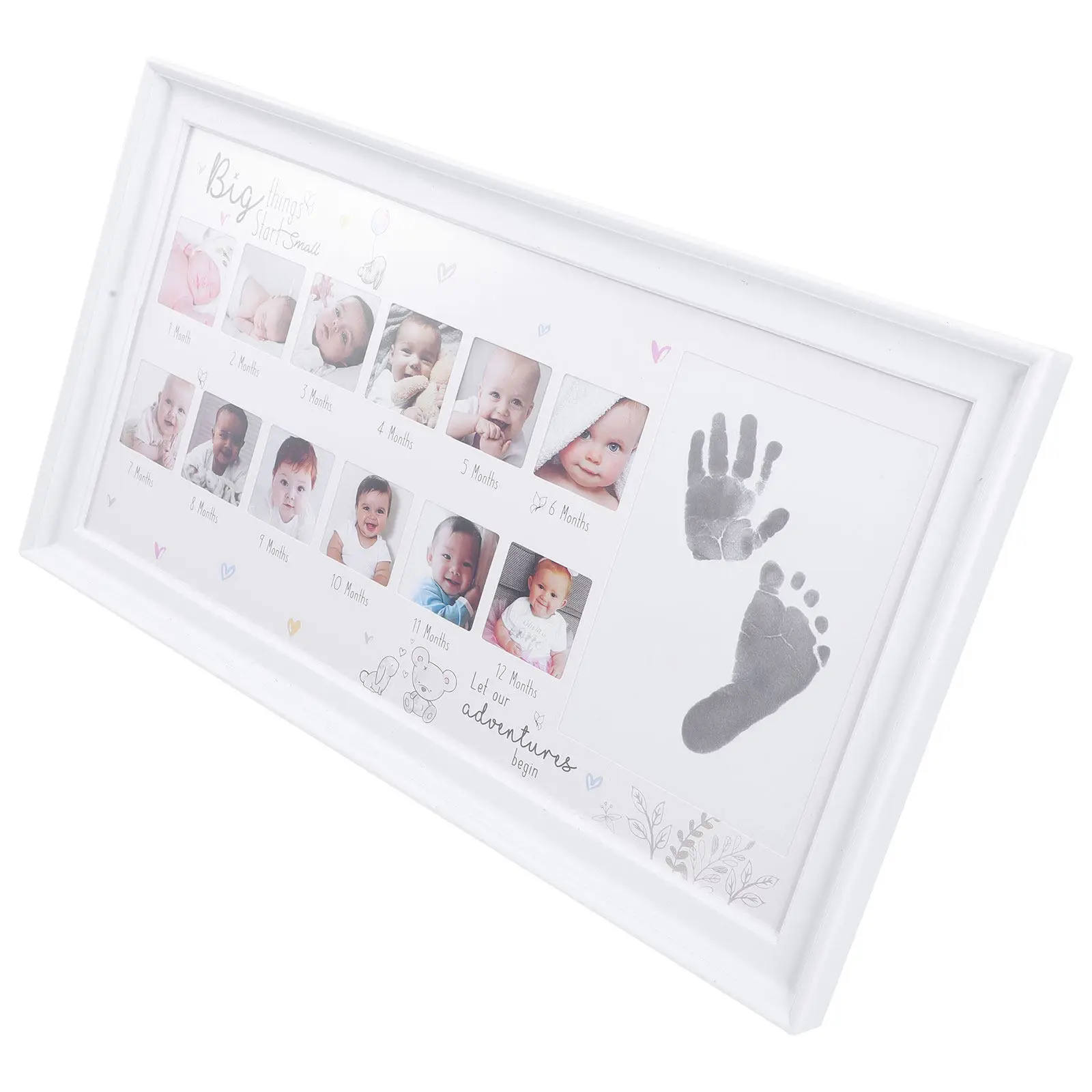 Baby Hand and Footprint Photo Frame 12-Slot First Year Milestone Display for Infant Growth Record Memory Keepsake Gift
Baby Hand and Footprint Photo Frame 12-Slot First Year Milestone Display for Infant Growth Record Memory Keepsake Gift