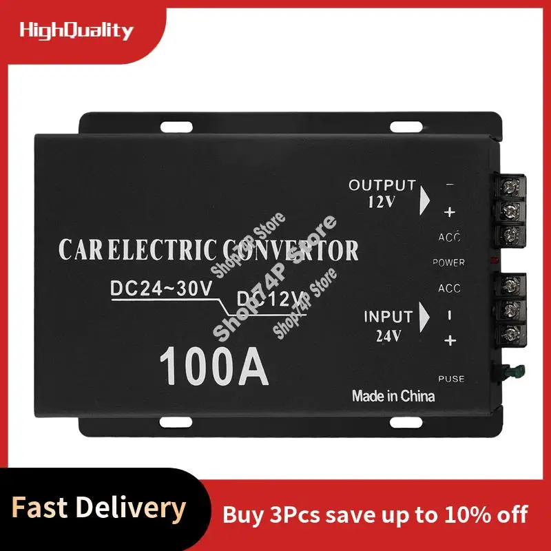 ABJY-DC 24V To 12V DC Step-Down Voltage Converter 100A 1200W DC Buck Module Adapter 20-30V To 12V DC Regulator Reducer
ABJY-DC 24V To 12V DC Step-Down Voltage Converter 100A 1200W DC Buck Module Adapter 20-30V To 12V DC Regulator Reducer