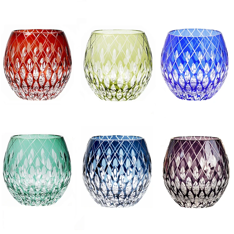 Handmade Japanese Style Edo Kiriko Curved Shape Colored Cocktail Whiskey Glass Tumbler 11.6oz With Gift Box
Handmade Japanese Style Edo Kiriko Curved Shape Colored Cocktail Whiskey Glass Tumbler 11.6oz With Gift Box