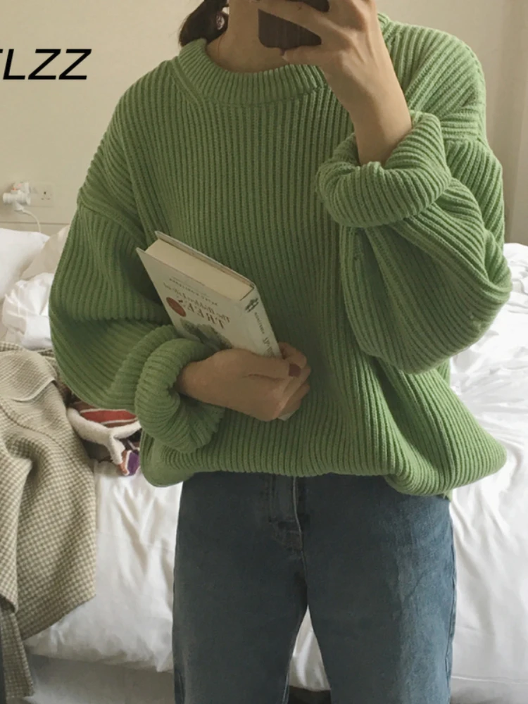 New Women Korean Fashion Pullover Sweater Fall Winter Casual Solid Vintage Knitted Tops Woman Harajuku Oversized Jumpers
New Women Korean Fashion Pullover Sweater Fall Winter Casual Solid Vintage Knitted Tops Woman Harajuku Oversized Jumpers