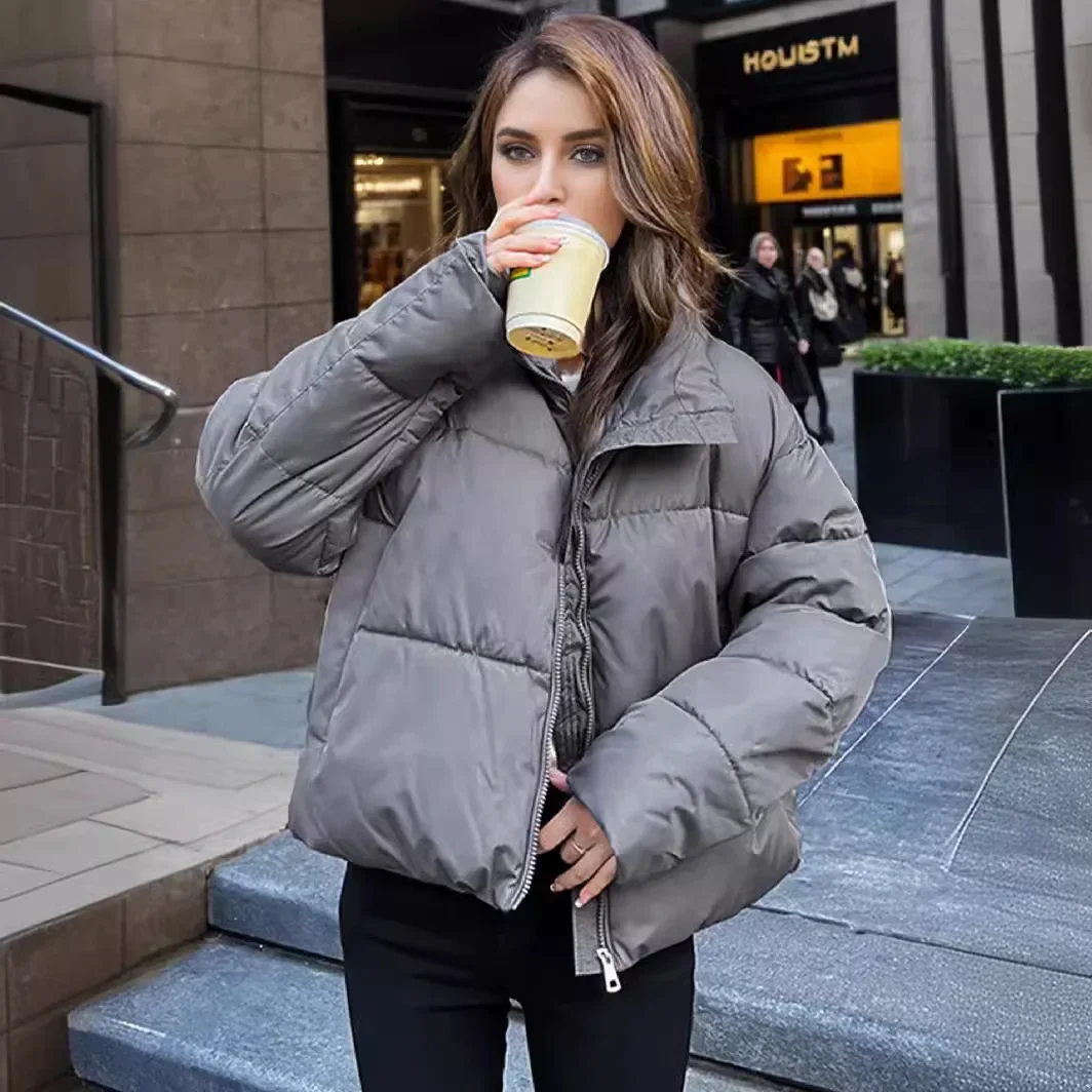 Women's Cotton Jacket Winter Female Pure Color Thicken Warm Winter Jacket Women's Casual Short Cotton Coat Women's Clothing 2025
Women's Cotton Jacket Winter Female Pure Color Thicken Warm Winter Jacket Women's Casual Short Cotton Coat Women's Clothing 2025