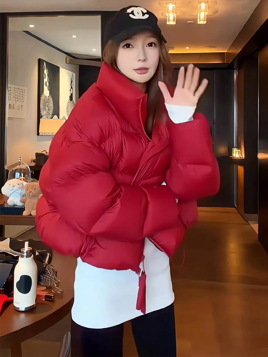 Куртка-пуховик в стиле Кендалл Дженнер, красная, женская, зимняя, утепленная, свободного кроя, теплая верхняя одежда с воротником-стойкой
Куртка-пуховик в стиле Кендалл Дженнер, красная, женская, зимняя, утепленная, свободного кроя, теплая верхняя одежда с воротником-стойкой