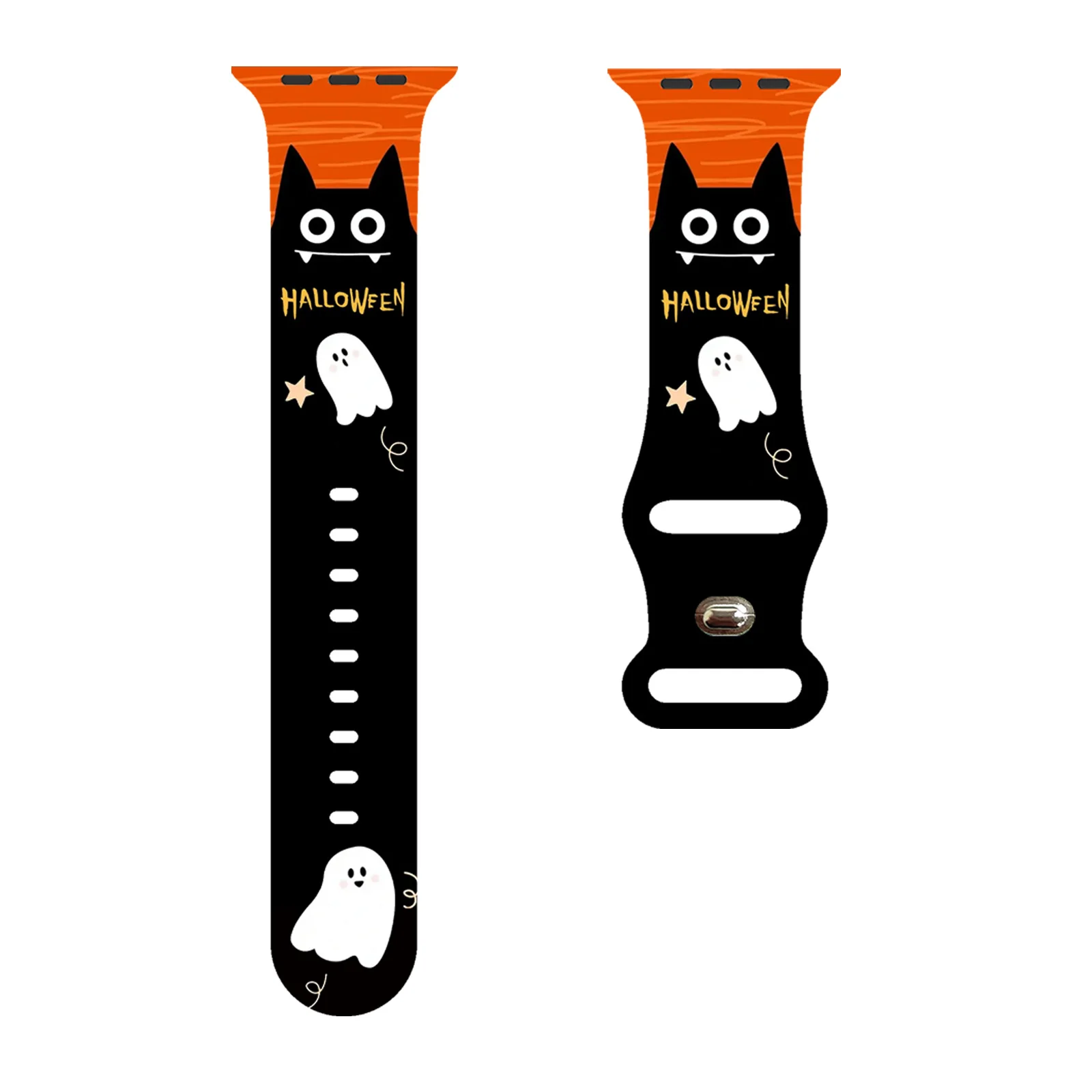 Halloween Fun Ghost Silicone Printed Strap for Apple Watch 9 8 7 SE 6 Band Replaceable Bracelet for iWatch 45mm 44mm 42mm 41mm
Halloween Fun Ghost Silicone Printed Strap for Apple Watch 9 8 7 SE 6 Band Replaceable Bracelet for iWatch 45mm 44mm 42mm 41mm