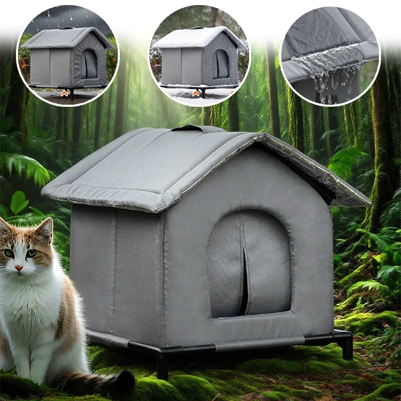 All Season Rainproof Insulated Outdoor Cat Shelter Bite Proof Winter Warm Summer Cooling Portable Cave for Stray Little Animals
All Season Rainproof Insulated Outdoor Cat Shelter Bite Proof Winter Warm Summer Cooling Portable Cave for Stray Little Animals