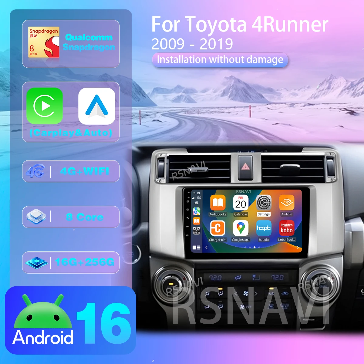 Android 16 For Toyota 4 Runner 2014 - 2019 Carplay Car Radio Navigation GPS Player Stereo Multimedia Auto steering wheel control
Android 16 For Toyota 4 Runner 2014 - 2019 Carplay Car Radio Navigation GPS Player Stereo Multimedia Auto steering wheel control