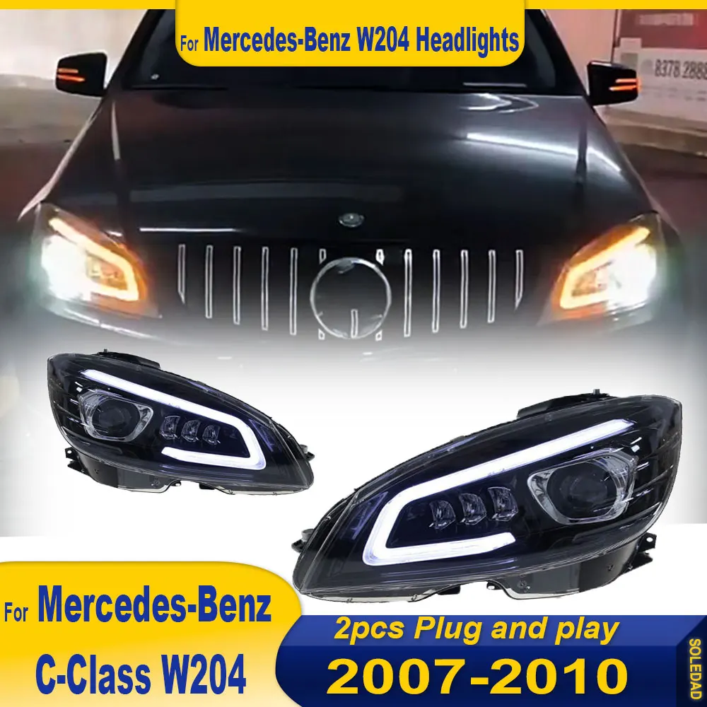 Автомобильный фонарь для Mercedes-Benz C-Class W204 2007 2008 2009 2010 2011, фара, полностью светодиодный проектор, передние лампы DRL, указатель поворота, 2 шт.
Автомобильный фонарь для Mercedes-Benz C-Class W204 2007 2008 2009 2010 2011, фара, полностью светодиодный проектор, передние лампы DRL, указатель поворота, 2 шт.