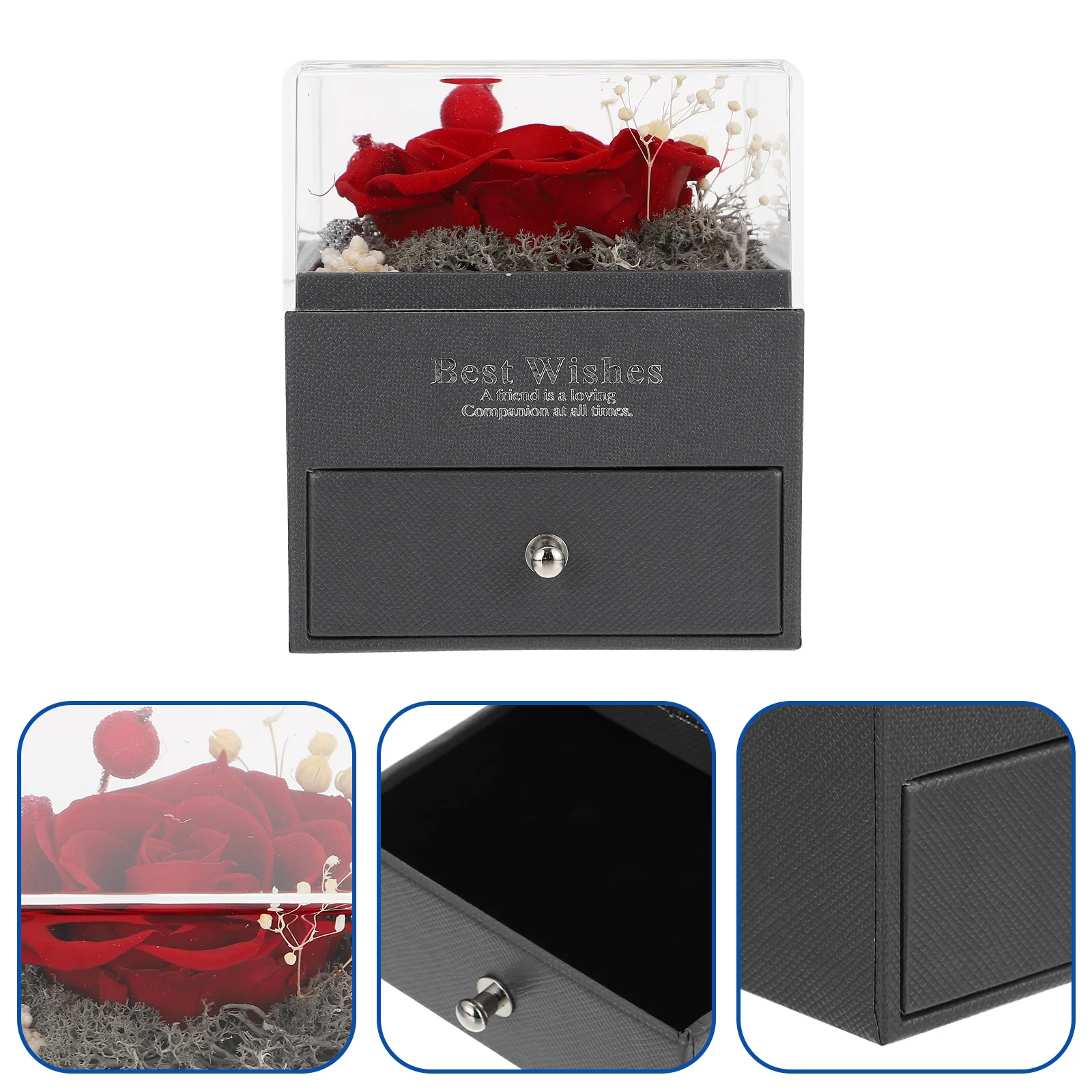 Eternal Flower Gift Box Wedding Favour Jewelry Rose Bridesmaid Preserved Flower Real Embellishment Portable Compact Lightweight
Eternal Flower Gift Box Wedding Favour Jewelry Rose Bridesmaid Preserved Flower Real Embellishment Portable Compact Lightweight