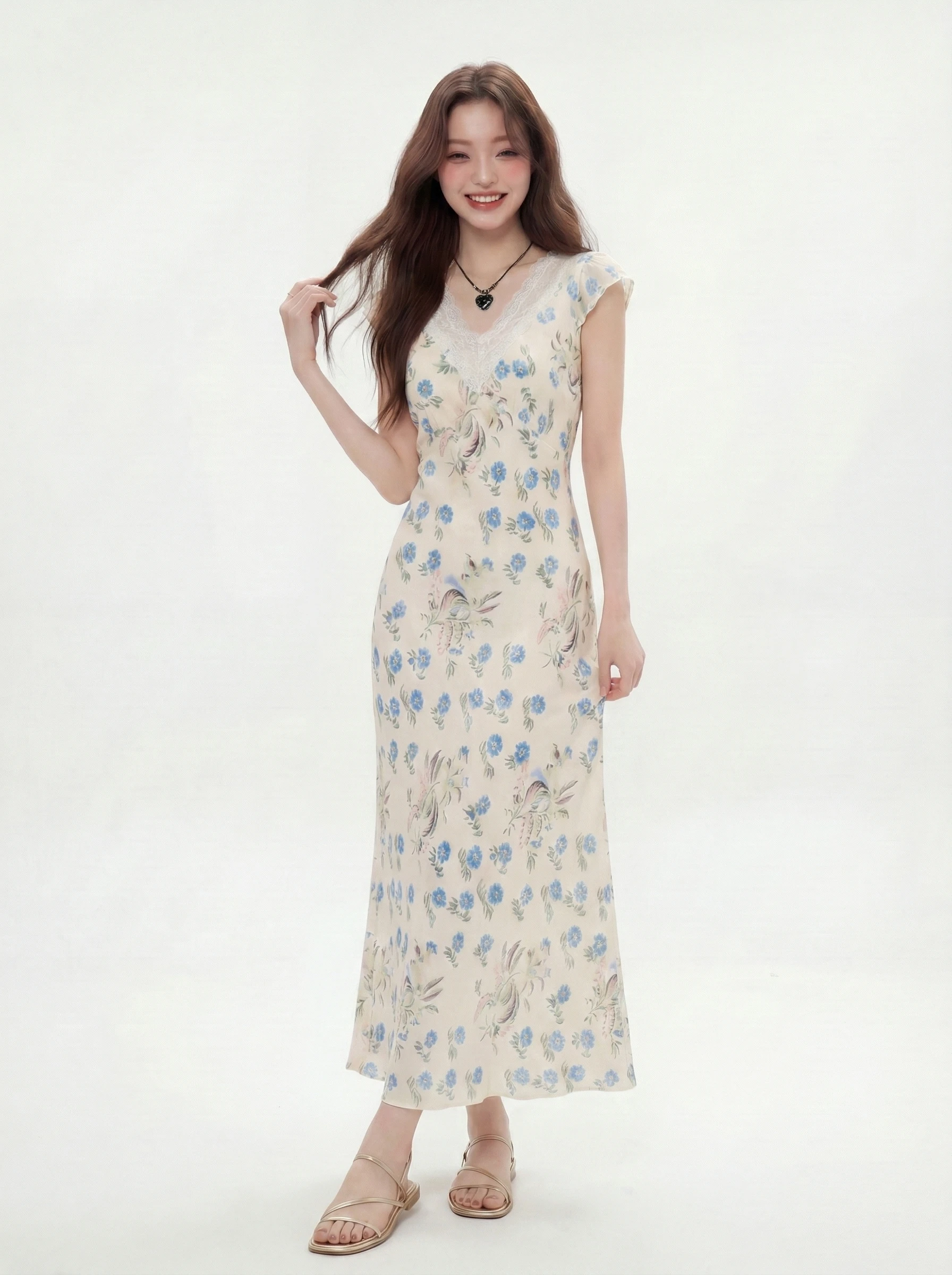 Elegant Vintage Long Printed Dress with Lace Hollow out Design V-Neck Short Sleeve Women's Summer Fashion High Waist A-Line S...
Elegant Vintage Long Printed Dress with Lace Hollow out Design V-Neck Short Sleeve Women's Summer Fashion High Waist A-Line S...