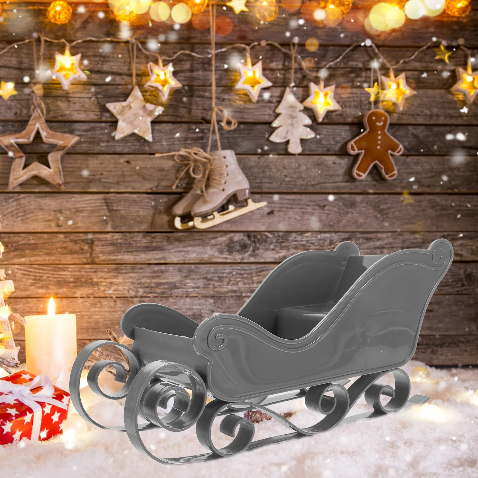 Sled Sleigh Decoration Office Christmas Decorations Indoor Plastic Ornament Santa for Table
Sled Sleigh Decoration Office Christmas Decorations Indoor Plastic Ornament Santa for Table
