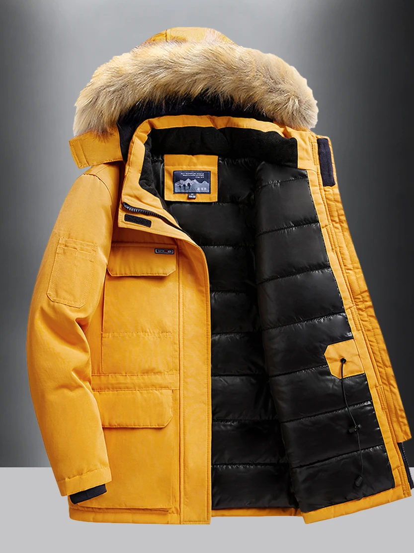 Outdoor Winter Thiened Cotton Jaet Men's Warmth Waterproof Fur Collar Mid-Length Coat Faionable Urban Workwear Polyeste...
Outdoor Winter Thiened Cotton Jaet Men's Warmth Waterproof Fur Collar Mid-Length Coat Faionable Urban Workwear Polyeste...