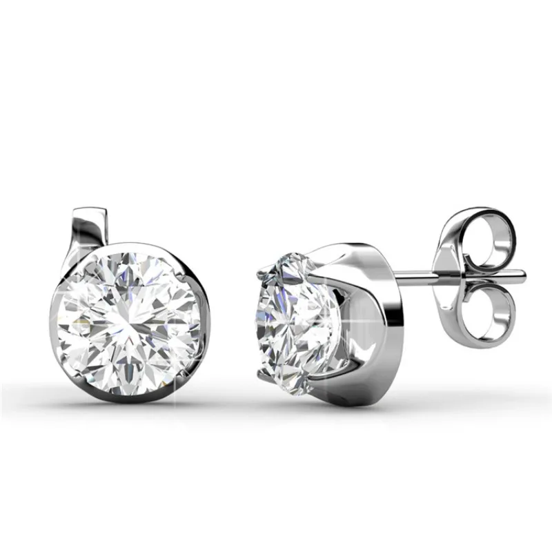 Daisini round Cut Austrian Crystal Stud Earrings Fashion Jewelry Pierced Ear Accessories for Men And Women 
Daisini round Cut Austrian Crystal Stud Earrings Fashion Jewelry Pierced Ear Accessories for Men And Women