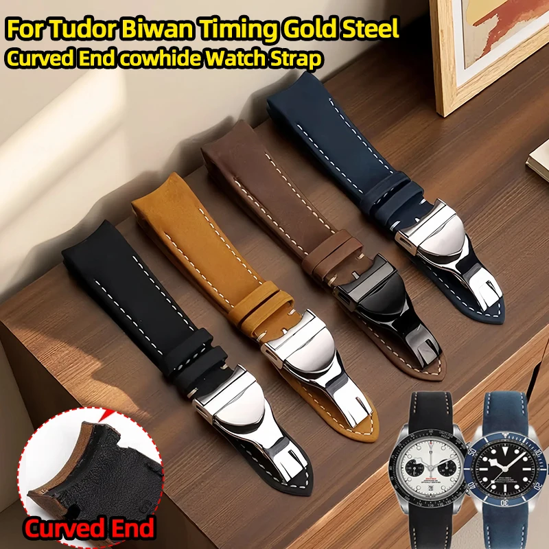 20mm 22mm For Tudor Biwan Timing Gold Steel M79363 M79360 Tudor Curved End cowhide Watch Strap Black Brown blue watchband
20mm 22mm For Tudor Biwan Timing Gold Steel M79363 M79360 Tudor Curved End cowhide Watch Strap Black Brown blue watchband