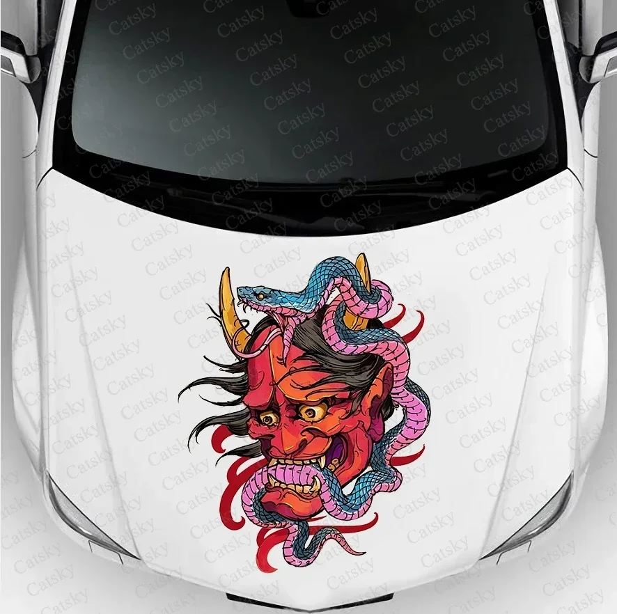 Samurai Japanese mask Car hood side sticker vinyl racing paint accessories self adhesive painting for truck suv car decal 
Samurai Japanese mask Car hood side sticker vinyl racing paint accessories self adhesive painting for truck suv car decal