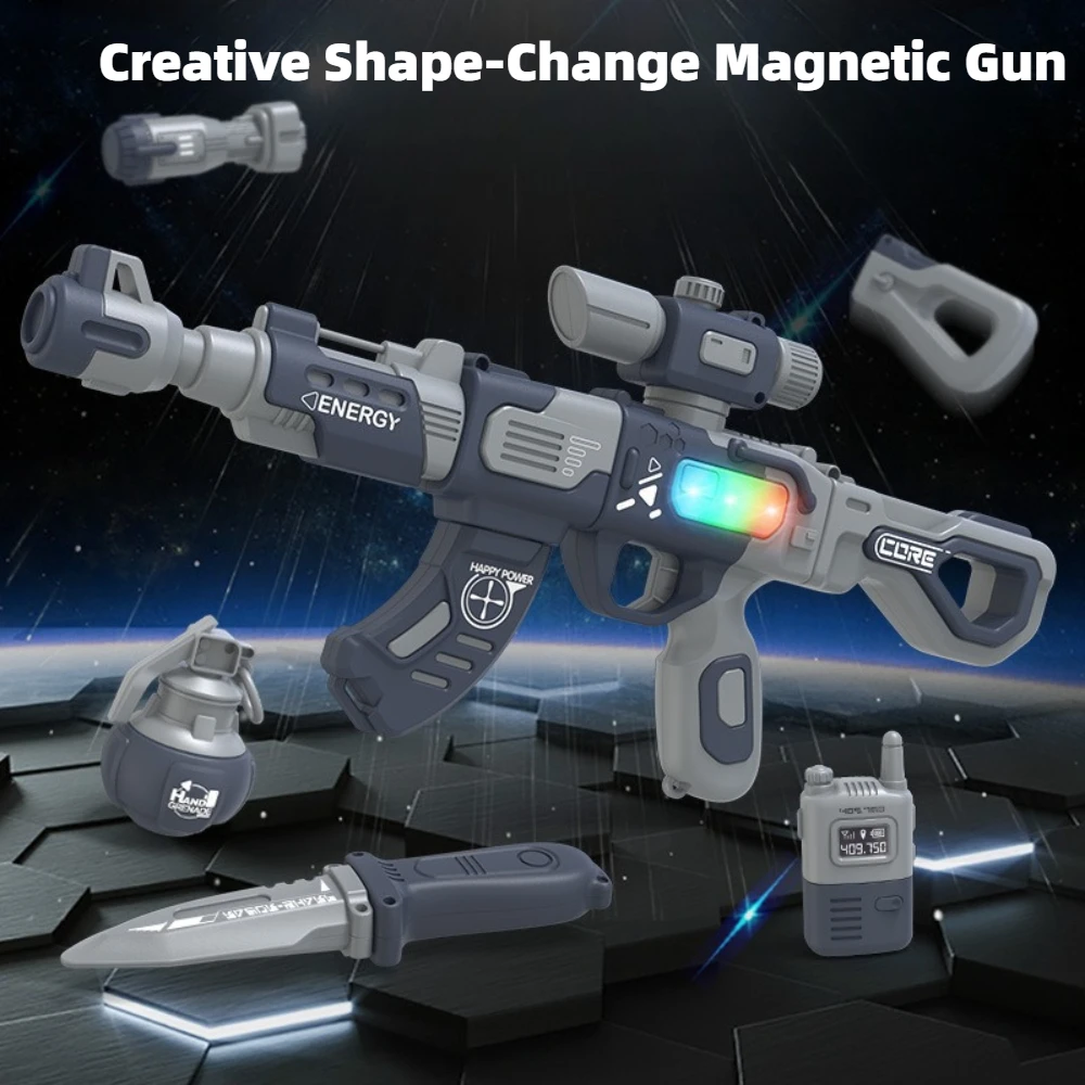 Children's Versatile Magnetic Assembly Gun DIY Handmade and Assembly Magnetic Sound Effect Electric Sound Boy Toy Gun
Children's Versatile Magnetic Assembly Gun DIY Handmade and Assembly Magnetic Sound Effect Electric Sound Boy Toy Gun