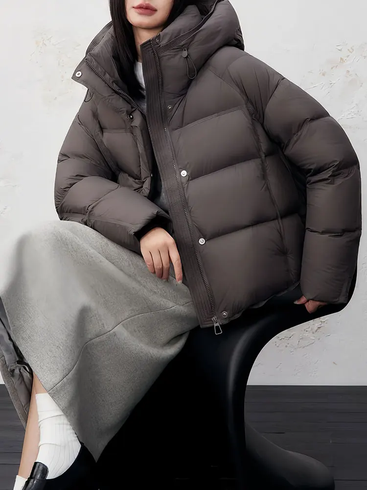 Puffy Hooded ort Bread Sle Jaet Women's Winter Thiened Loose Fit Cotton down Coat Trendy round Ne Single Button Clo...
Puffy Hooded ort Bread Sle Jaet Women's Winter Thiened Loose Fit Cotton down Coat Trendy round Ne Single Button Clo...