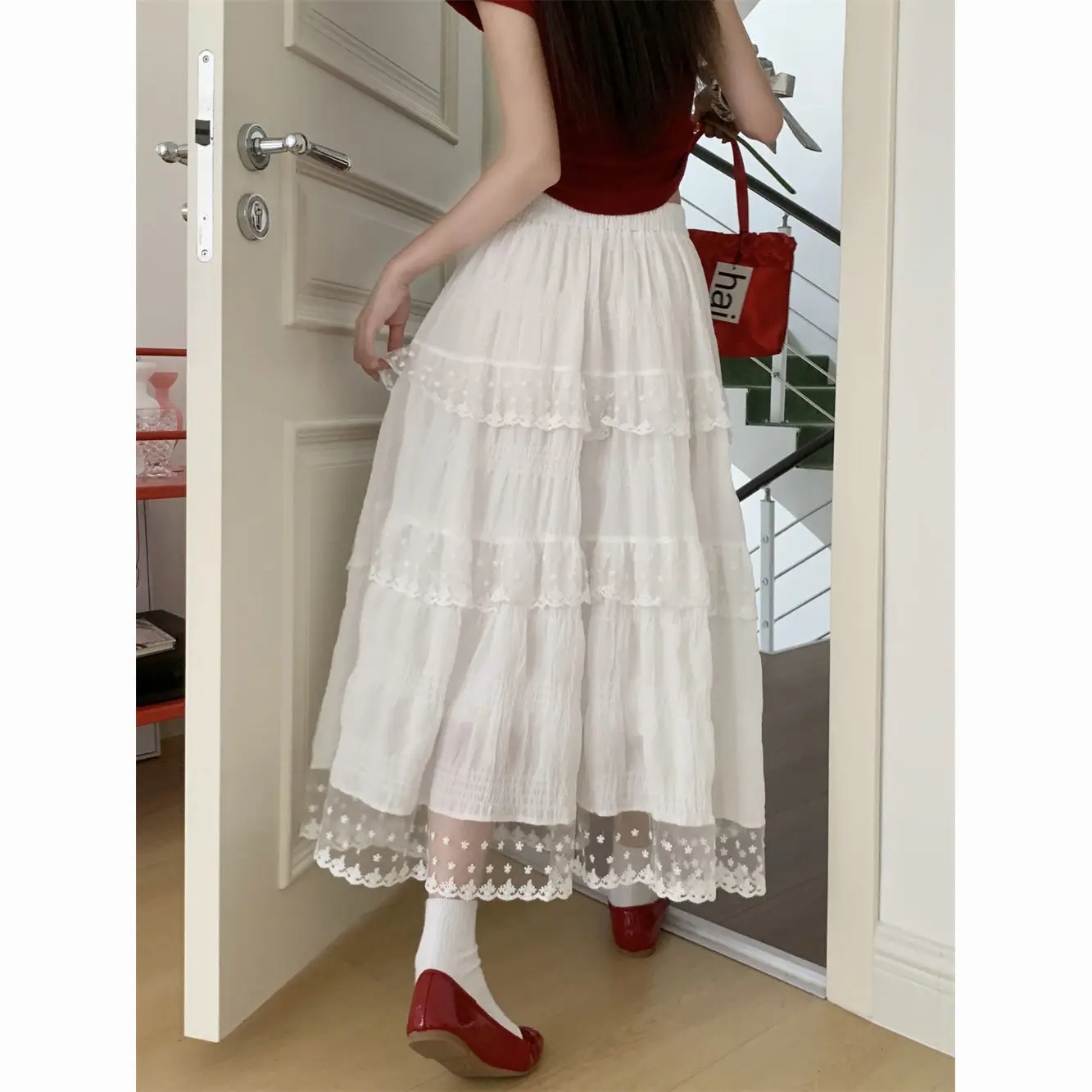 Gagarich 2025 White Midi Skirt Women Design Lace Cake Skirt Spring Summer High Waisted French Long Big Swing A-line Skirts
Gagarich 2025 White Midi Skirt Women Design Lace Cake Skirt Spring Summer High Waisted French Long Big Swing A-line Skirts