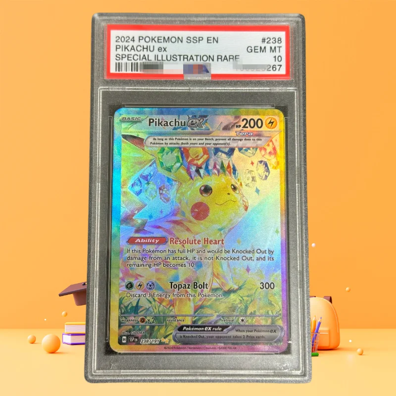 Diy 2024 Ptcg SSP EN SURGING SPARKS #238 PIKACHU ex SPECIAL ILLUSTRATION RARE Authentication Grade 10 Collection Cards
Diy 2024 Ptcg SSP EN SURGING SPARKS #238 PIKACHU ex SPECIAL ILLUSTRATION RARE Authentication Grade 10 Collection Cards