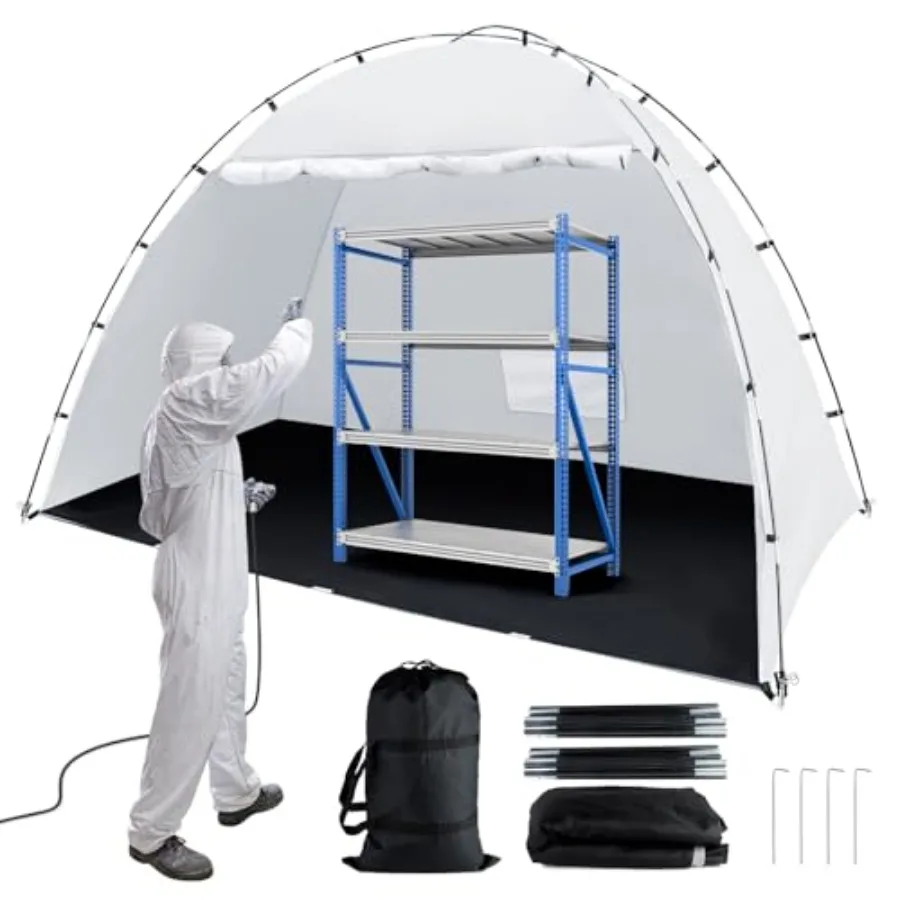 Portable Paint Booth Tent, Etra Large L (W).5(H) Spray Paint Tent with Built-in Floor and Mesh Screen and Windproof Hooks for F
Portable Paint Booth Tent, Etra Large L (W).5(H) Spray Paint Tent with Built-in Floor and Mesh Screen and Windproof Hooks for F