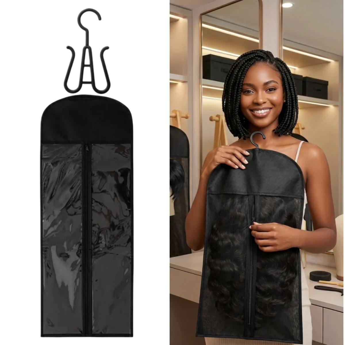 2/4/6 Pack Wig Storage Bag, Wig Stand with Dust Cover, Zipper Wig Hair Clip, Wig Storage Bag, Non-woven Wig Hanger
2/4/6 Pack Wig Storage Bag, Wig Stand with Dust Cover, Zipper Wig Hair Clip, Wig Storage Bag, Non-woven Wig Hanger