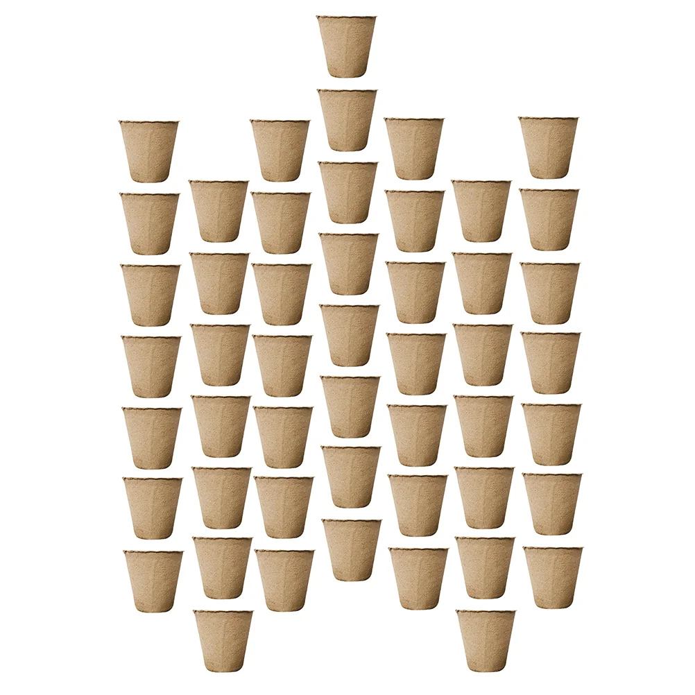 50pcs Paper Flower Pots Circular Planting Cases Starter Tray Recyclable Pulp Cups Garden Propagator Containers Breathing Design
50pcs Paper Flower Pots Circular Planting Cases Starter Tray Recyclable Pulp Cups Garden Propagator Containers Breathing Design