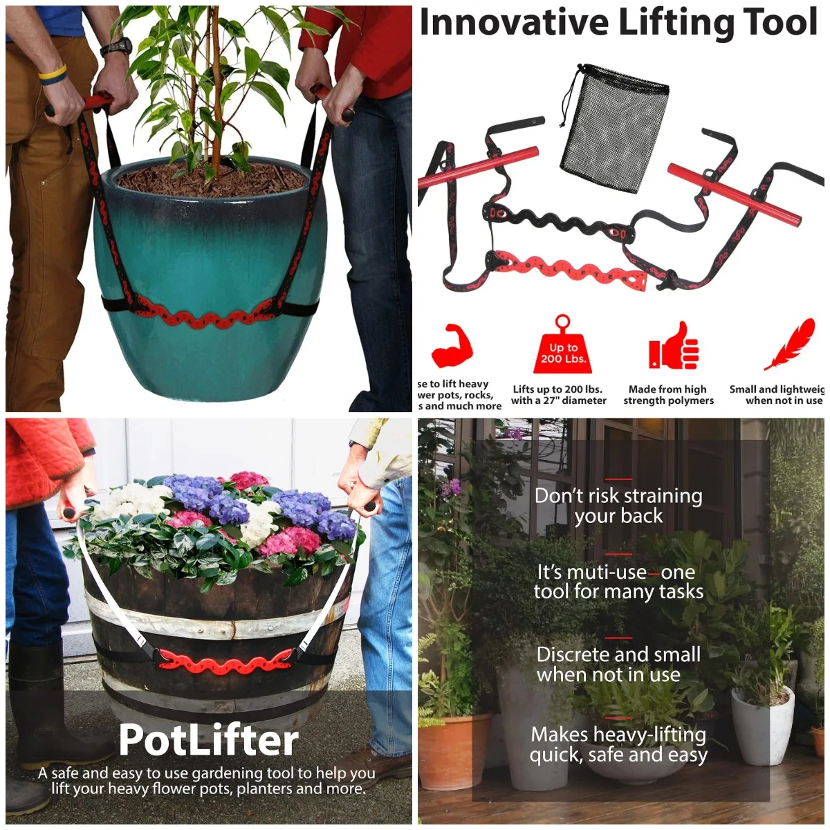 PotLifter - Heavy-Duty Plant Mover for Pots, Planters, Trees & Rocks – Lifts Up to 200 lbs
PotLifter - Heavy-Duty Plant Mover for Pots, Planters, Trees & Rocks – Lifts Up to 200 lbs
