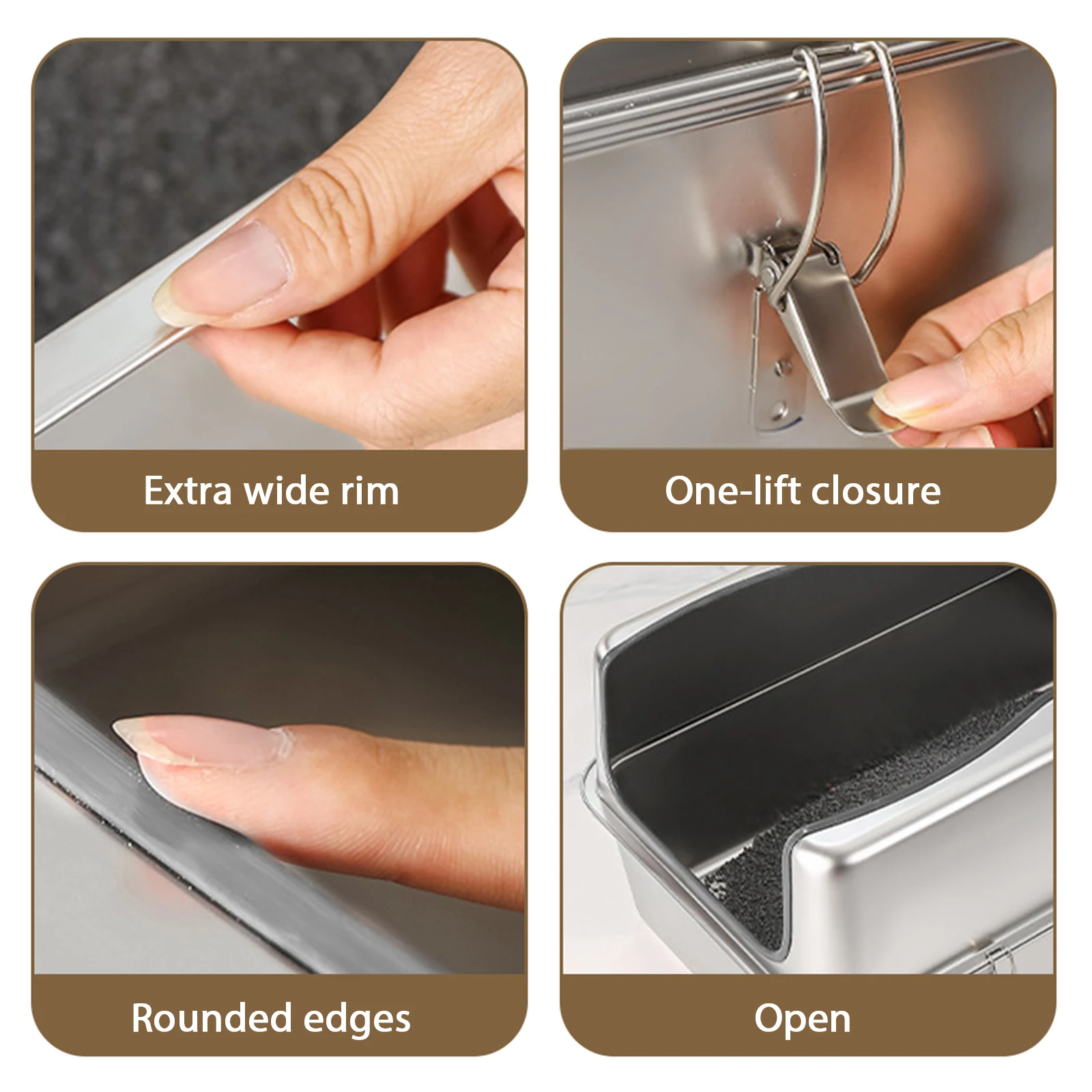 Extra Large Sifting Litter Box High Sided Top Entry Litter Pan Stainless Steel Top Exit Metal Cat Pan for Big Cats Multiple Cat
Extra Large Sifting Litter Box High Sided Top Entry Litter Pan Stainless Steel Top Exit Metal Cat Pan for Big Cats Multiple Cat