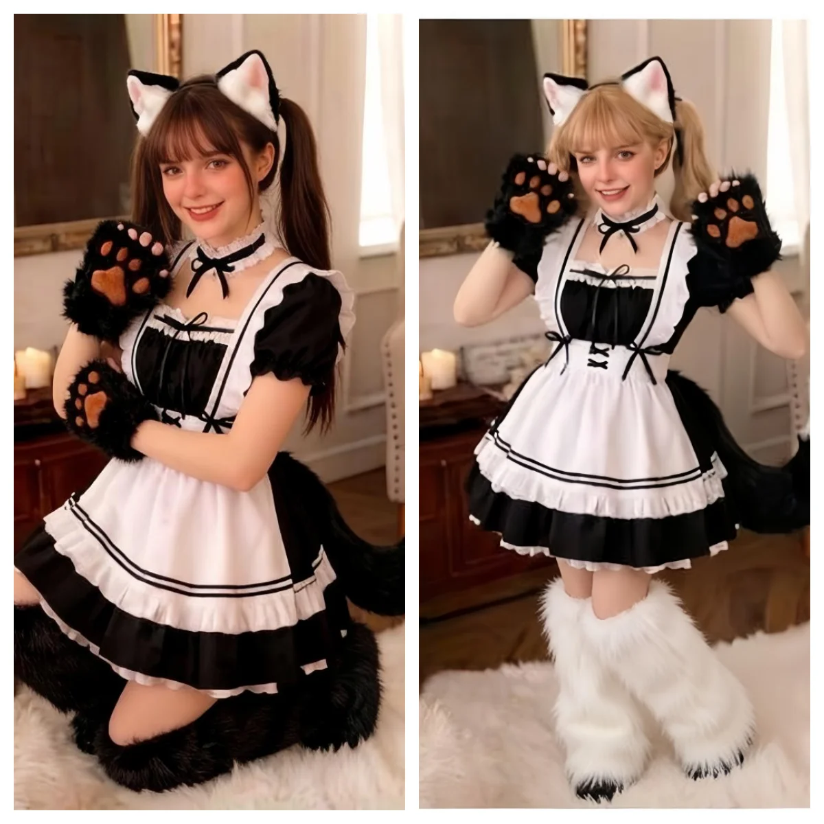Sexy Lolita Maid Cosplay Costume Set Anime Cute Japanese Dress Uniform Party Skirt Women Clothing with Ears Tail Paws Leg Cover
Sexy Lolita Maid Cosplay Costume Set Anime Cute Japanese Dress Uniform Party Skirt Women Clothing with Ears Tail Paws Leg Cover