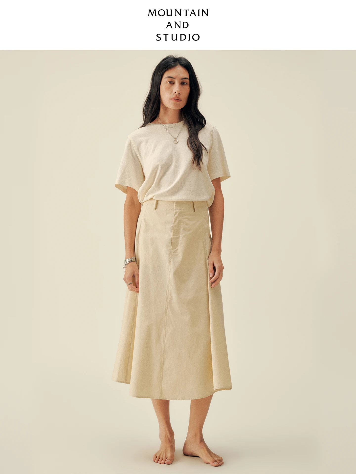 High Waist A-Line Skirt Vintage Quality Cotton Versatile Light Khaki Half Umbrella Shape Pocket Skirt for Women
High Waist A-Line Skirt Vintage Quality Cotton Versatile Light Khaki Half Umbrella Shape Pocket Skirt for Women