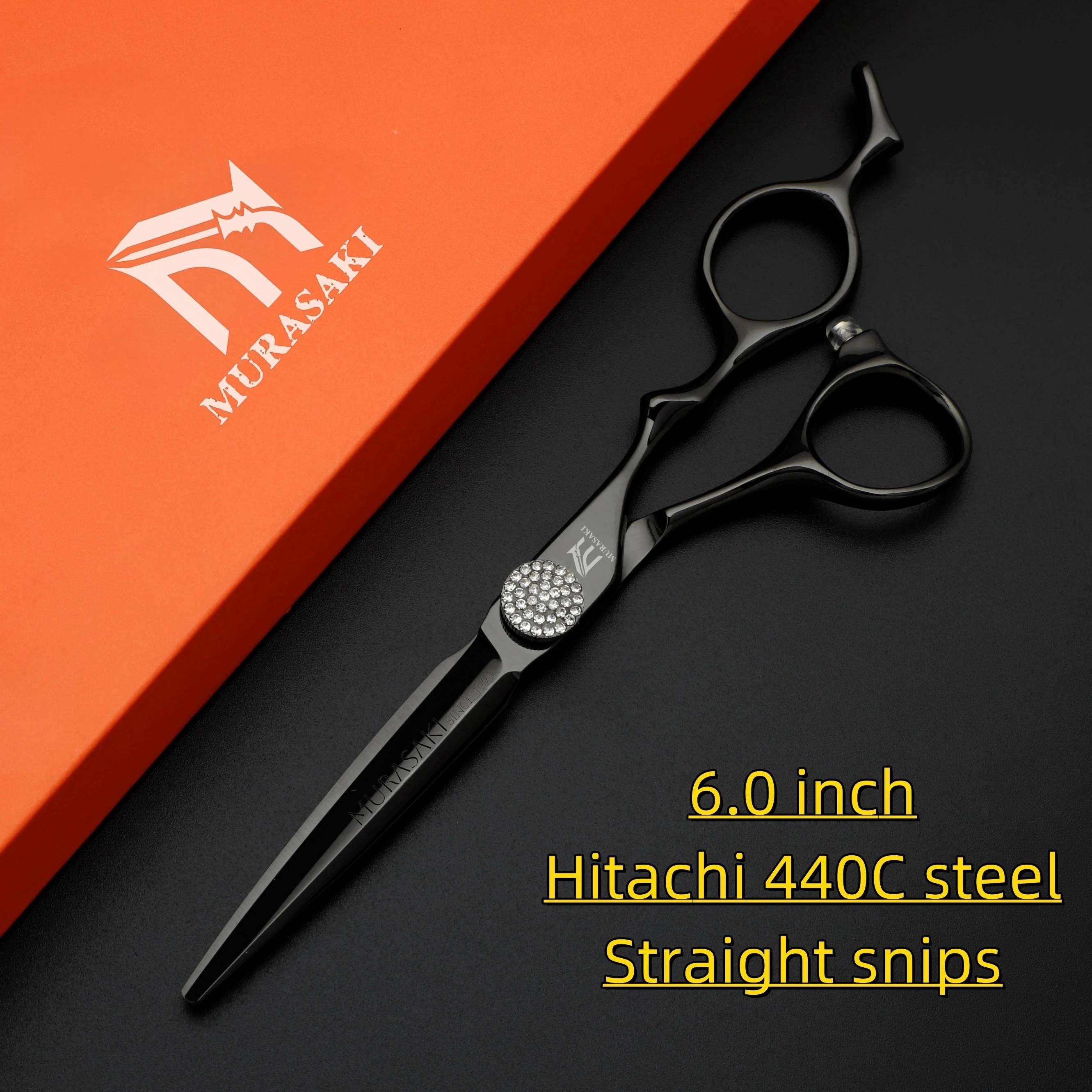 6 inch Black hairdressing scissors,Professional cutting thinning scissors,Hitachi 440c steel,High quality barbershop accessories
6 inch Black hairdressing scissors,Professional cutting thinning scissors,Hitachi 440c steel,High quality barbershop accessories