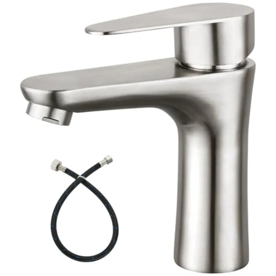 Bathroom Faucet Single Handle 1 Hole SUS304 Stainless Steel Deck Mount Lavatory Single Switch Basin Sink Faucet Without Pop Up
Bathroom Faucet Single Handle 1 Hole SUS304 Stainless Steel Deck Mount Lavatory Single Switch Basin Sink Faucet Without Pop Up