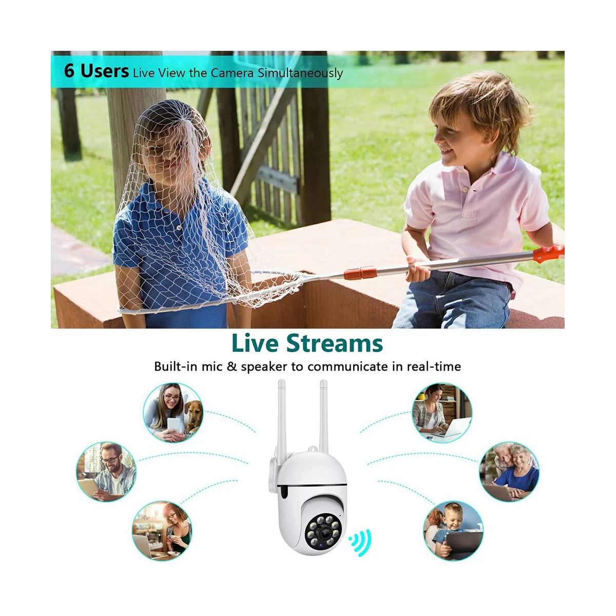 1080P 2MP Smart Wifi Surveillance Camera Indoor Full Color Night Vision Wireless Camera Home Security Camera EU Plug
1080P 2MP Smart Wifi Surveillance Camera Indoor Full Color Night Vision Wireless Camera Home Security Camera EU Plug