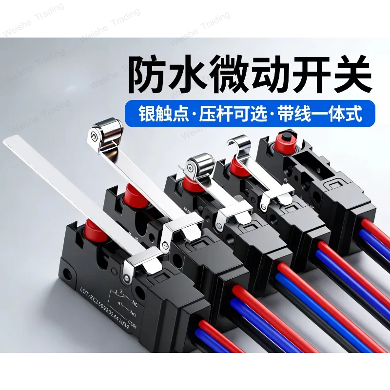 IP67 waterproof micro switch with wire 5L1B-1M/5L2A/5L3-3M swing rod pulley button open and close
IP67 waterproof micro switch with wire 5L1B-1M/5L2A/5L3-3M swing rod pulley button open and close