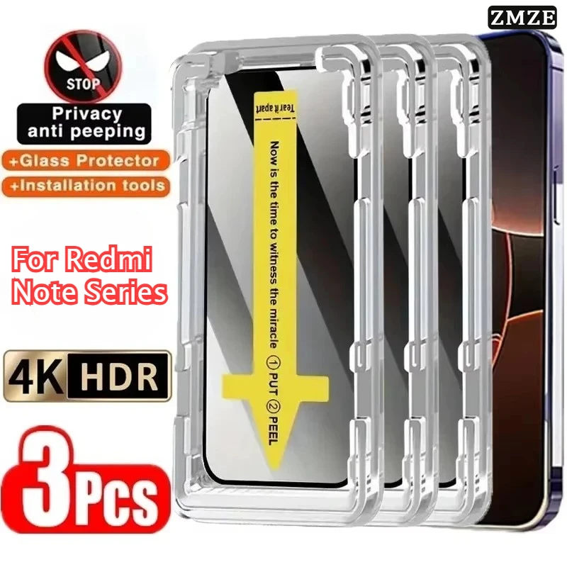 3Pcs Dust Free Installation Privacy Tempered Glass for Xiaomi Redmi Note 15 14 13 Series Anti-Spy Anti-Scratch Tempered Glass
3Pcs Dust Free Installation Privacy Tempered Glass for Xiaomi Redmi Note 15 14 13 Series Anti-Spy Anti-Scratch Tempered Glass