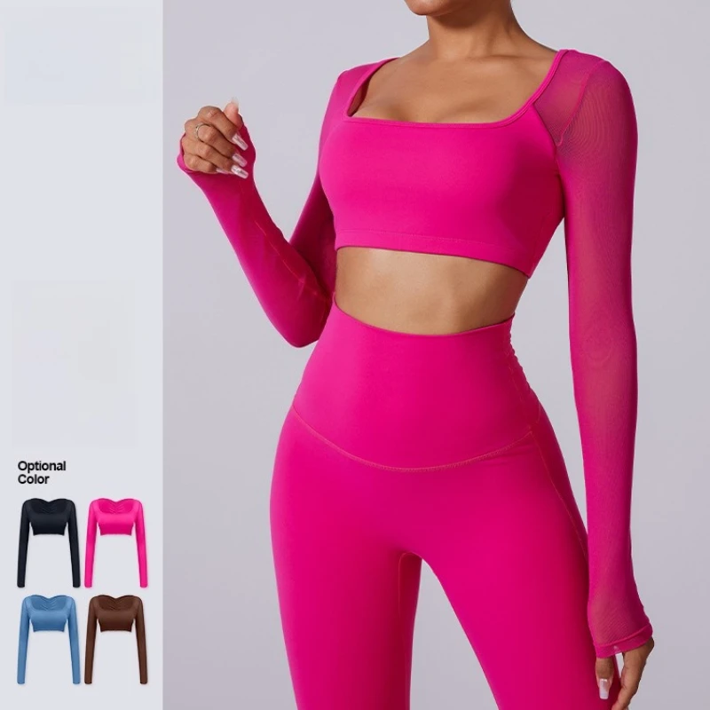 Women’s Nude Feel Long Sleeve Yoga Crop Top Padded Quick Dry Stretch Sports Shirt Tight Training Outdoor Running Gym Wear
Women’s Nude Feel Long Sleeve Yoga Crop Top Padded Quick Dry Stretch Sports Shirt Tight Training Outdoor Running Gym Wear