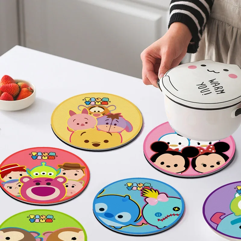 Disney Mickey and Minnie Water Cup Coaster Kawaii Cartoon Stitch Insulation Pad Creative Round Wipeable Water-Absorbent Coaster
Disney Mickey and Minnie Water Cup Coaster Kawaii Cartoon Stitch Insulation Pad Creative Round Wipeable Water-Absorbent Coaster