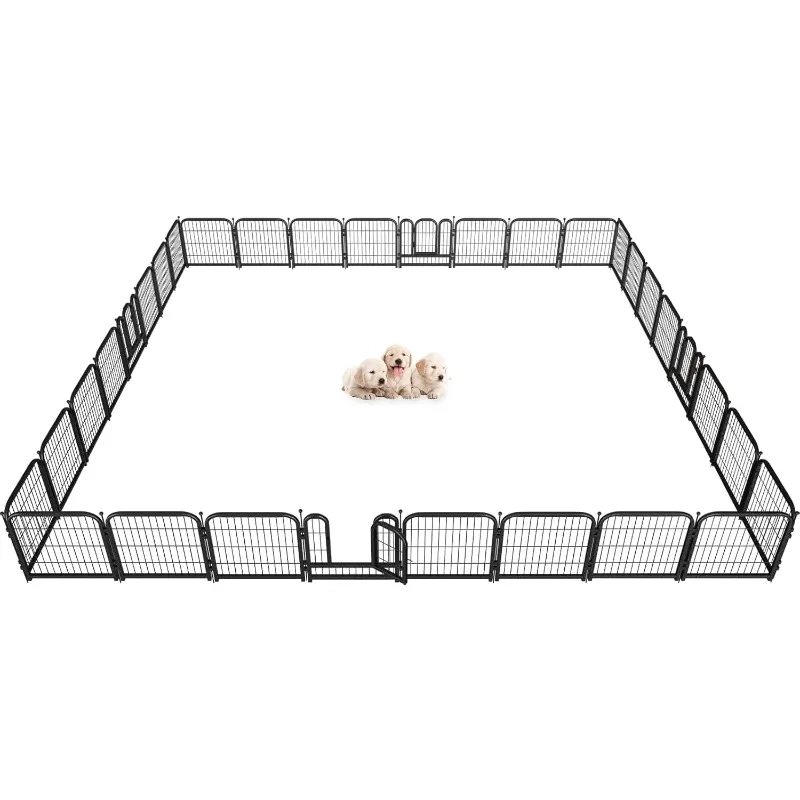 Metal Dog Playpen, 32" Inch Height 32Panels, Ideal Dog Fence for Large/Medium/Small Dogs Indoor & Outdoor Bliss, Perfect Dog Pen
Metal Dog Playpen, 32" Inch Height 32Panels, Ideal Dog Fence for Large/Medium/Small Dogs Indoor & Outdoor Bliss, Perfect Dog Pen