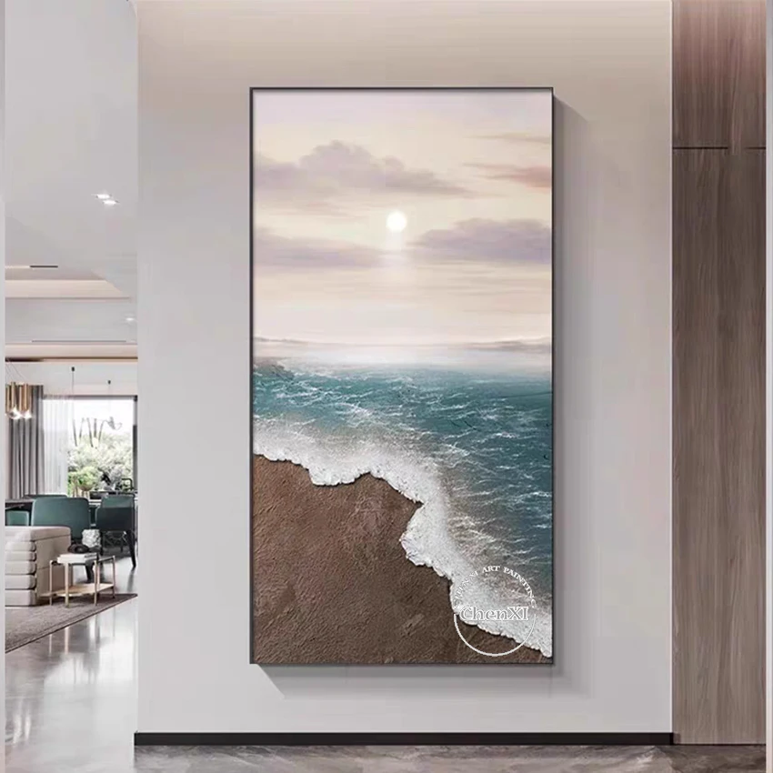 Acrylic Abstract Design Textured Art Handmade Wall Canvas Paintings Sea Wave Artwork Frameless Modern 3d Sun Scenery Picture
Acrylic Abstract Design Textured Art Handmade Wall Canvas Paintings Sea Wave Artwork Frameless Modern 3d Sun Scenery Picture