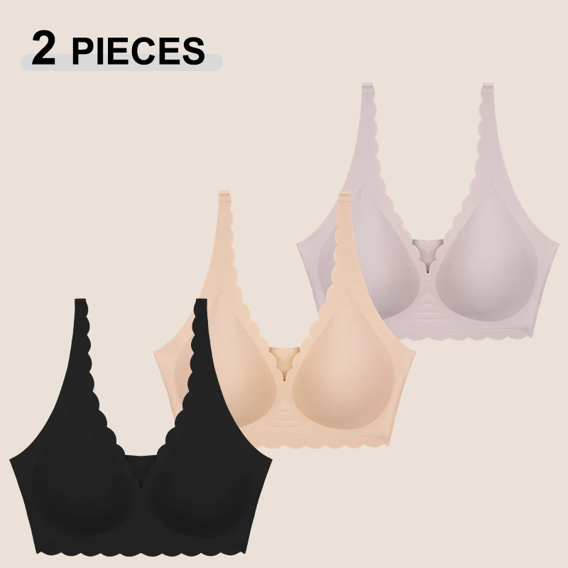 2Pcs/Set Sexy Deep V Summer Underwear For Women Seamless Removable Padded No Wire Bra Female Soft Breathable Brassiere S-XXL New
2Pcs/Set Sexy Deep V Summer Underwear For Women Seamless Removable Padded No Wire Bra Female Soft Breathable Brassiere S-XXL New