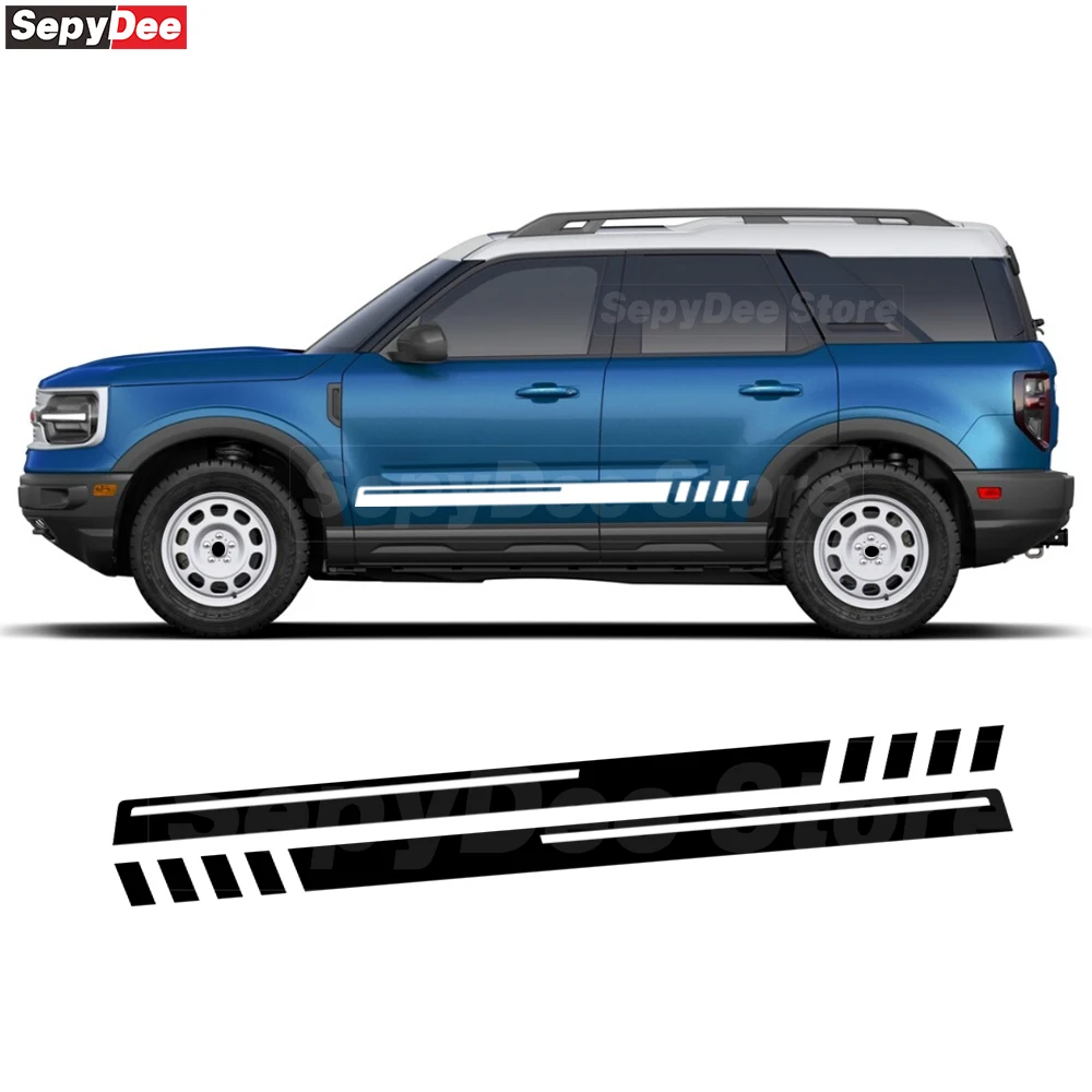 2Pcs Car Styling Door Side Skirt Stickers for Ford Bronco Sport 2021- Racing Sport Long Stripes Body Decor Wrap Vinyl Film Decal
2Pcs Car Styling Door Side Skirt Stickers for Ford Bronco Sport 2021- Racing Sport Long Stripes Body Decor Wrap Vinyl Film Decal