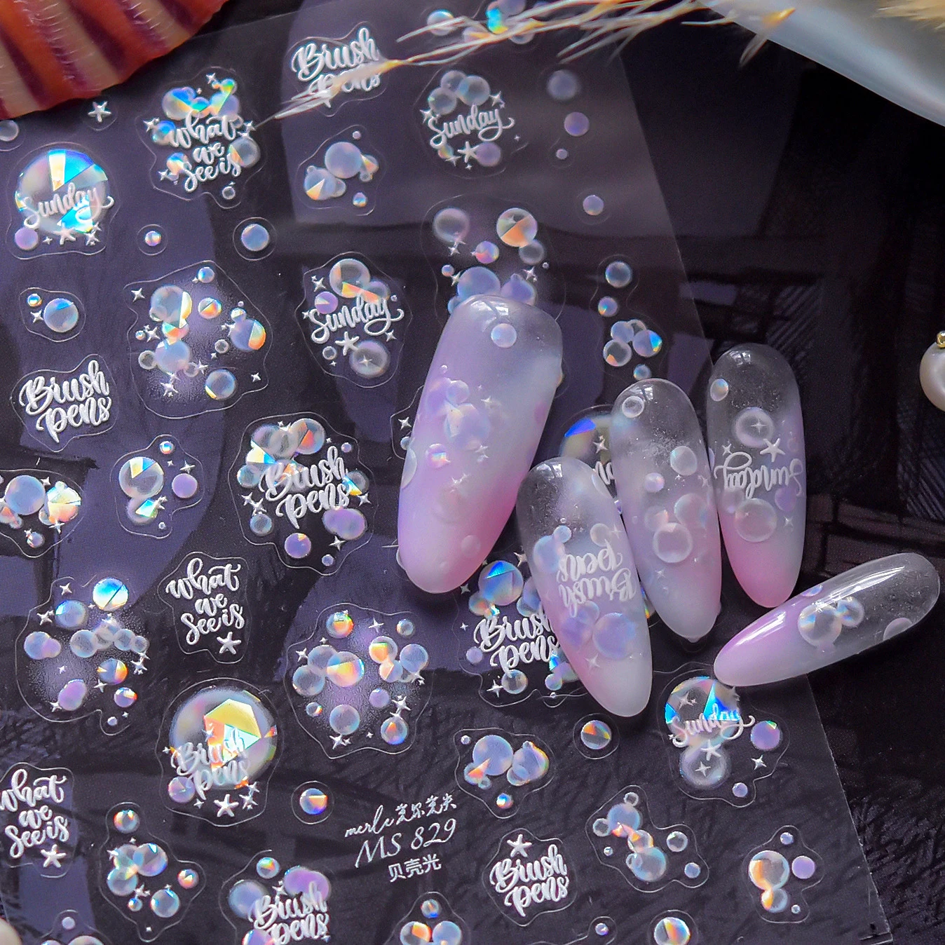 Dreamy Water Bubbles Goldfish Summer Ocean Sea Shell Conch Jellyfish Starfish Shiny Tropical Fish Koi Nail Art Stickers Decals 
Dreamy Water Bubbles Goldfish Summer Ocean Sea Shell Conch Jellyfish Starfish Shiny Tropical Fish Koi Nail Art Stickers Decals