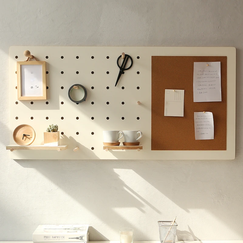 Hole board cork children's room desk wall message board solid wood accessories study decoration shelf
Hole board cork children's room desk wall message board solid wood accessories study decoration shelf