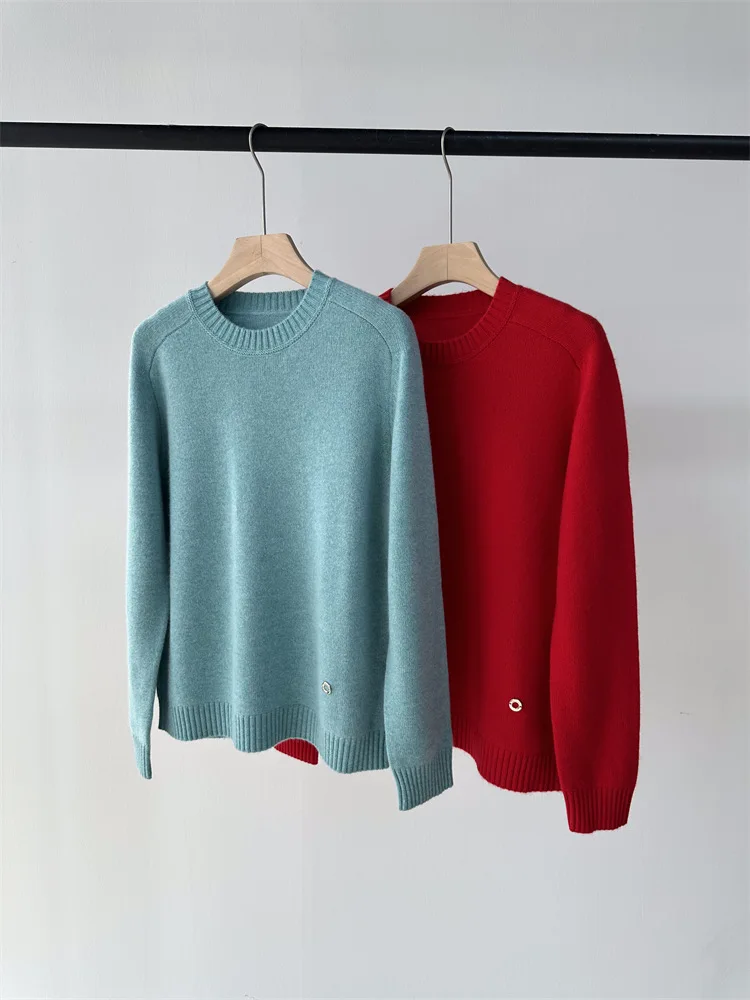 Autumn Winter Women's Pure Cashmere Sweater Long Sleeve O-Neck Solid Color Casual Ladies Knitted Pullover
Autumn Winter Women's Pure Cashmere Sweater Long Sleeve O-Neck Solid Color Casual Ladies Knitted Pullover