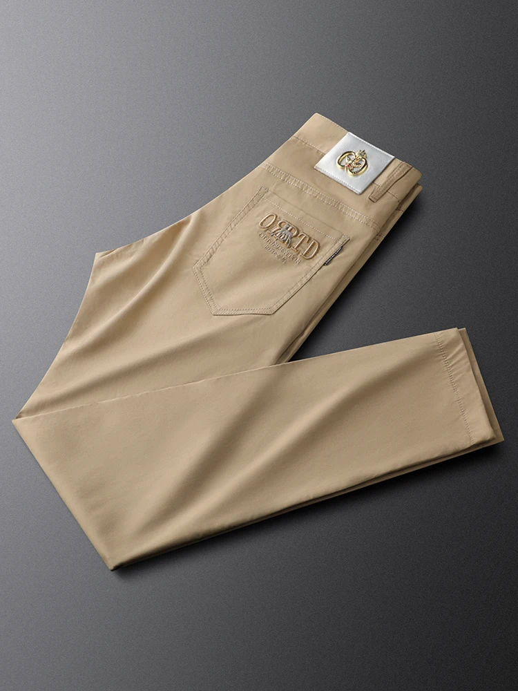 Мужские повседневные брюки Ele Khaki, облегающие, летние, тонкие, с вышивкой, прямого кроя, модные, в городском стиле
Мужские повседневные брюки Ele Khaki, облегающие, летние, тонкие, с вышивкой, прямого кроя, модные, в городском стиле